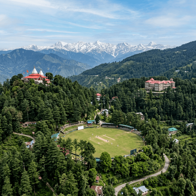 Chail hill station with world highest cricket ground surrounded by deodar forests